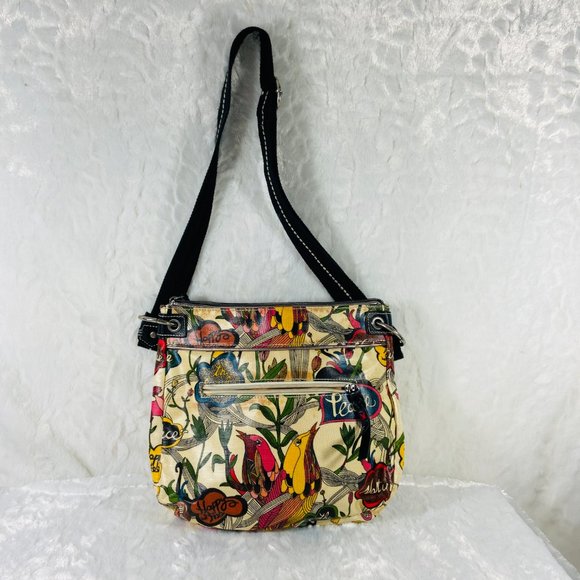 Sakroots Artist Circle Nature Birds Peace Shoulder Bag Purse - Picture 4 of 8